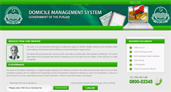 Desktop Screenshot of domicile.punjab.gov.pk