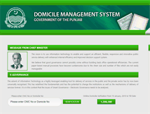 Tablet Screenshot of domicile.punjab.gov.pk